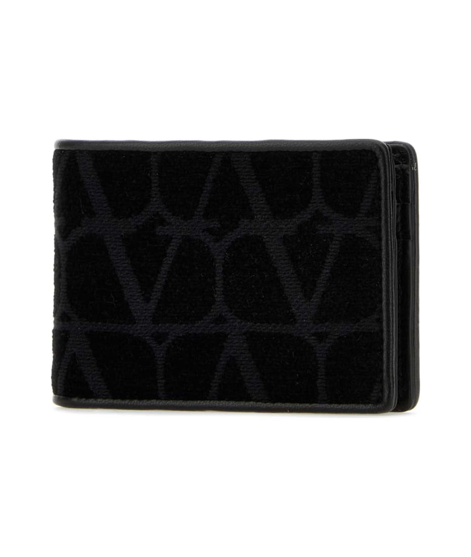 【VALENTINO】TOILE ICONOGRAPHE CARD WALLET Toile Iconographe Card Case With Leather Details for Man in