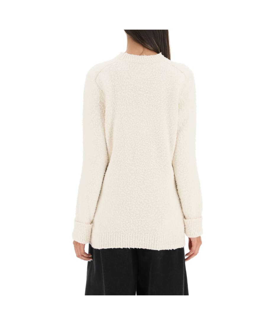 【送料&関税込】Maison Margiela pilling Cream Cotton Sweater 22aw Maison Margiela 4 14 Damaged Textured Knit Sweater