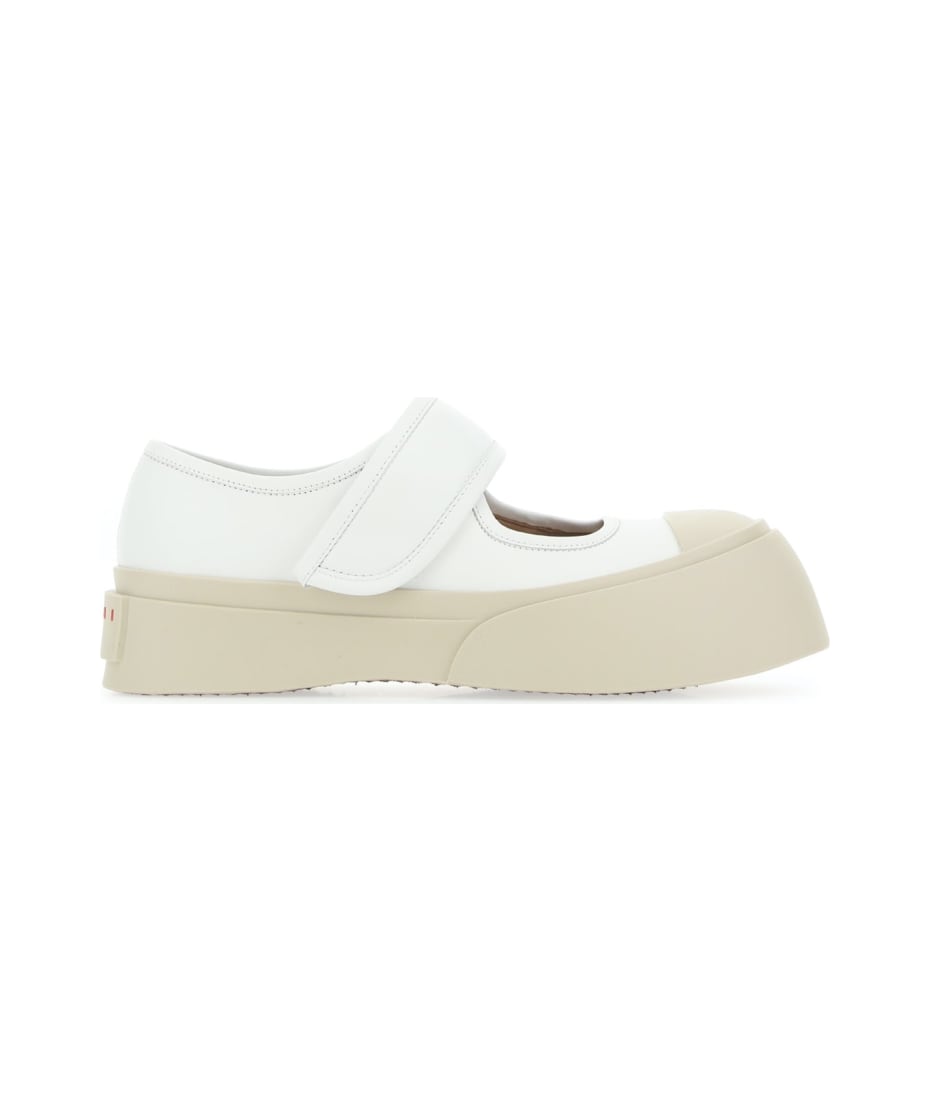Marni White Leather Mary Jane Sneakers | italist