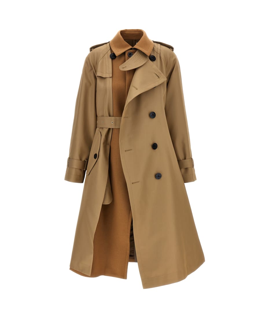 Sacai 'melton' Trench Coat | italist