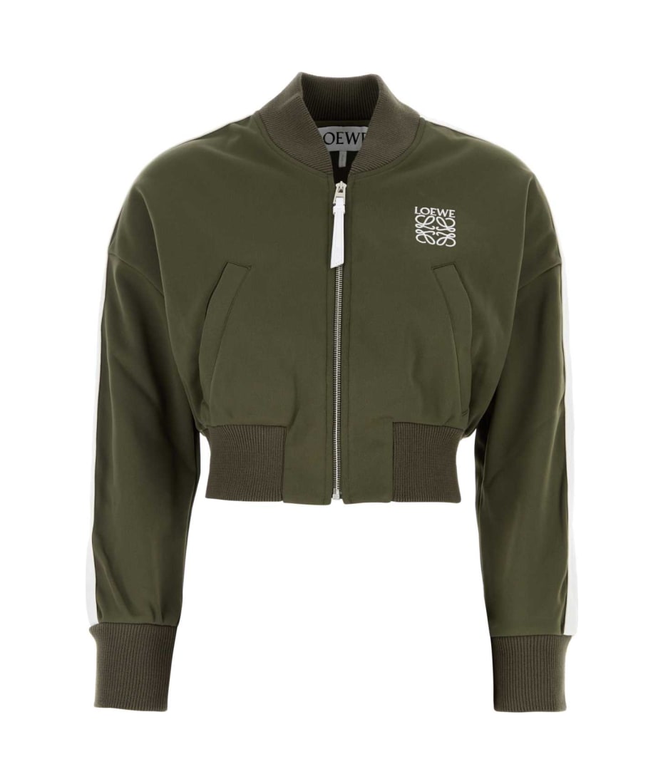 Loewe Olive Green Polyester Bomber Jacket | italist, ALWAYS LIKE A