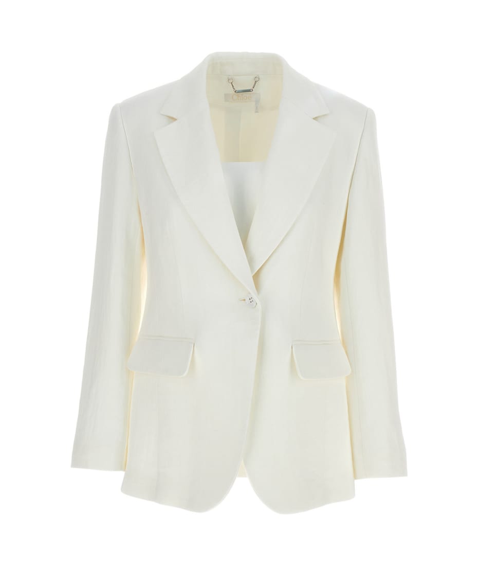 クロエ Chloe Single Breast Jacket Chloe Single-Breasted Tailored Jacket | Neiman Marcus