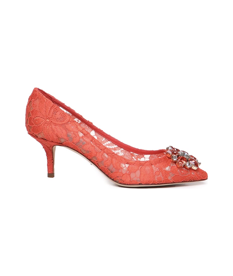 Dolce & Gabbana Taormina Lace Pumps With Crystals | italist