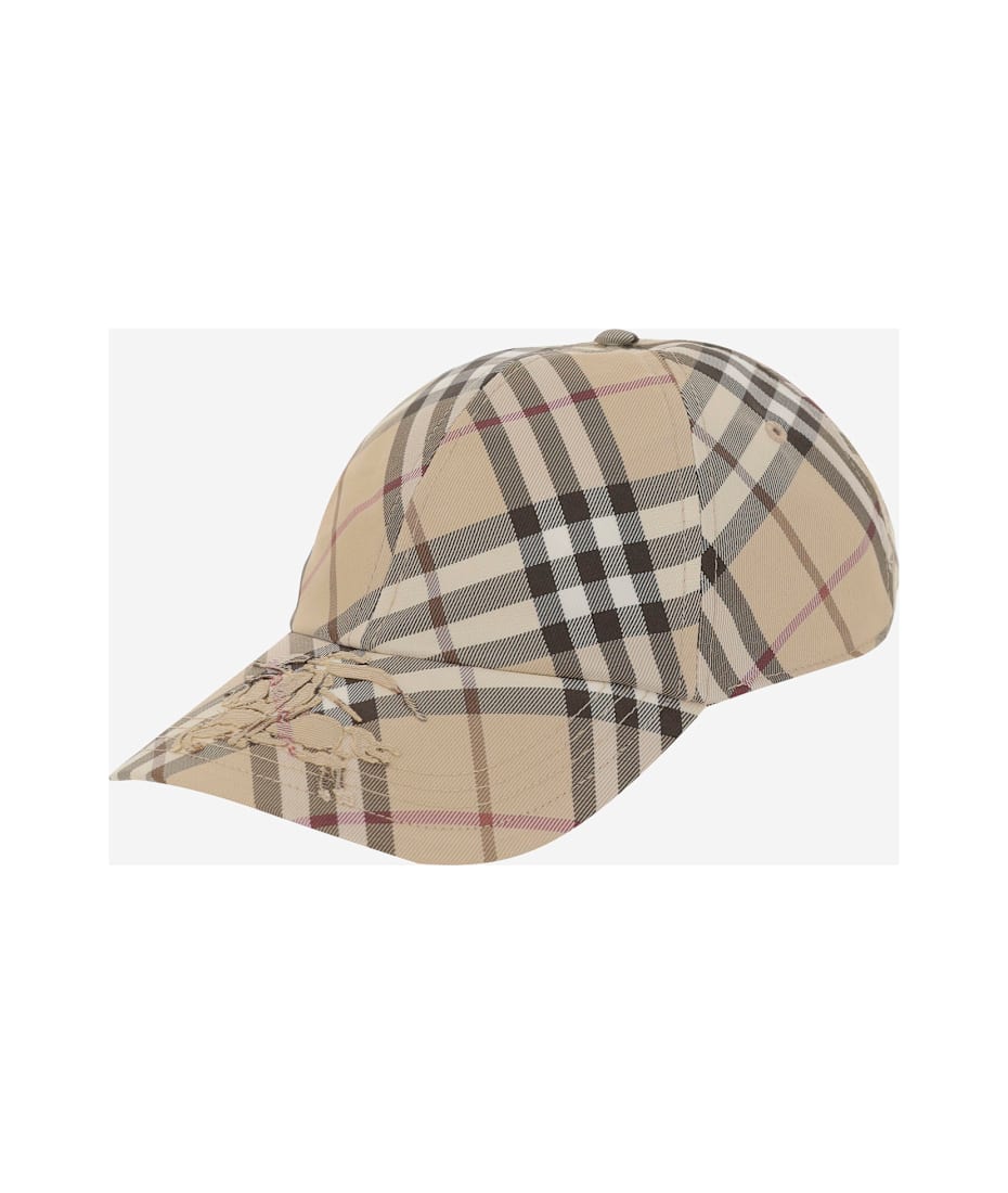Burberry Baseball Cap With Check Pattern | italist