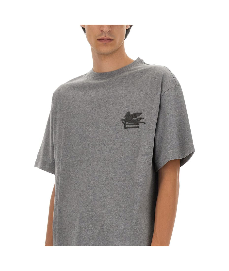 【関税&送料込】Etro T-Shirt With Pegasus Embroidery T-SHIRT WITH PEGASO EMBROIDERY | T-shirt and Sweatshirts | ETRO