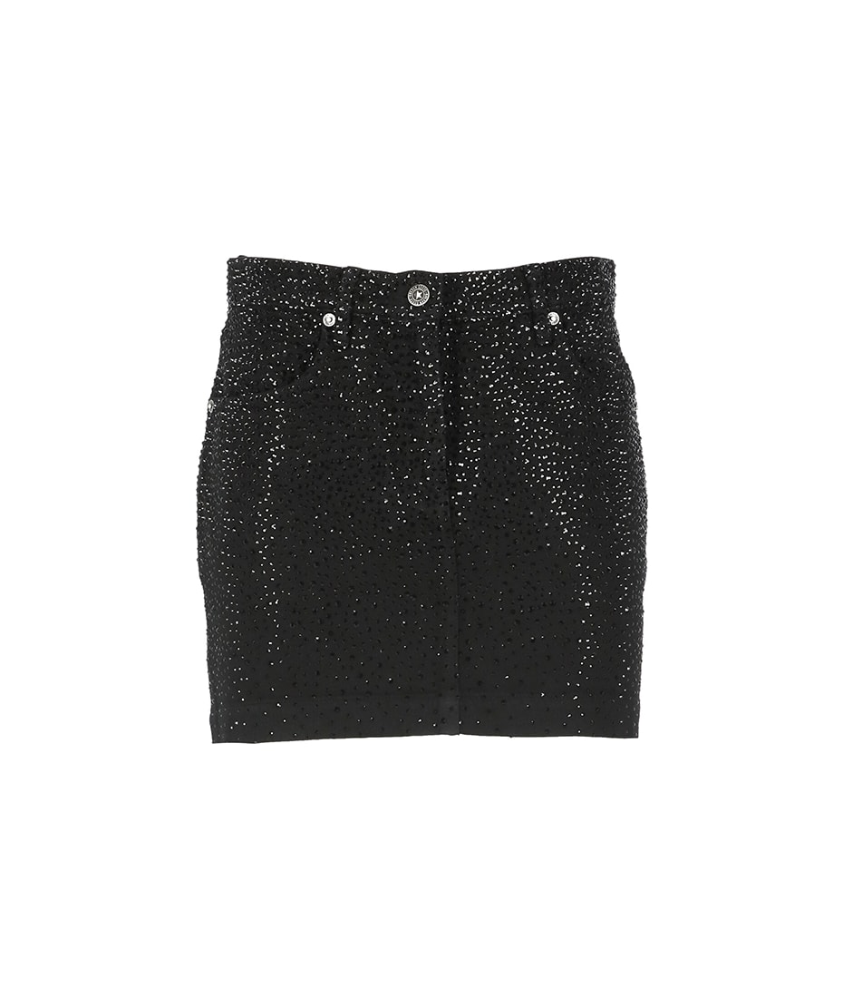 Golden Goose Mini Skirt With Strass - Black