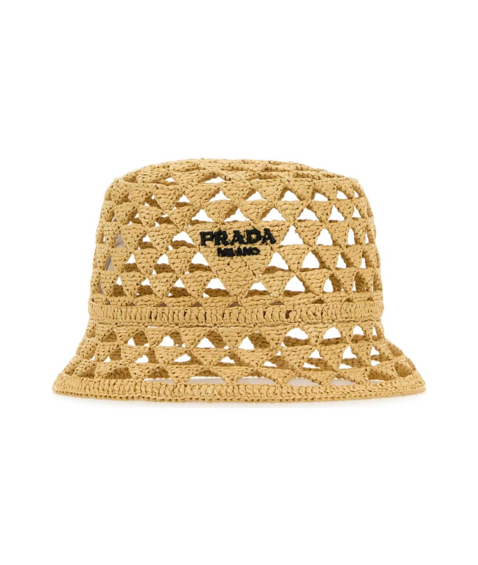 Prada Raffia Bucket Hat | italist