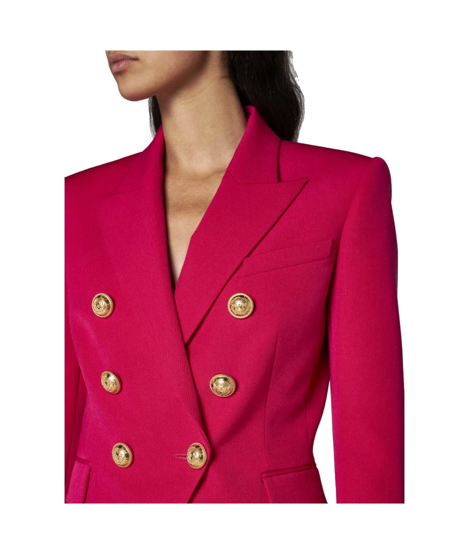 ジャケット BALMAIN Double-breasted blazer with logo buttons Balmain Double-breasted Blazer With Logo Buttons | italist