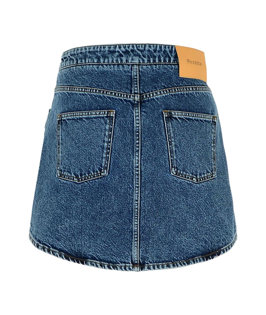 J.W. Anderson Blue Denim Miniskirt | italist