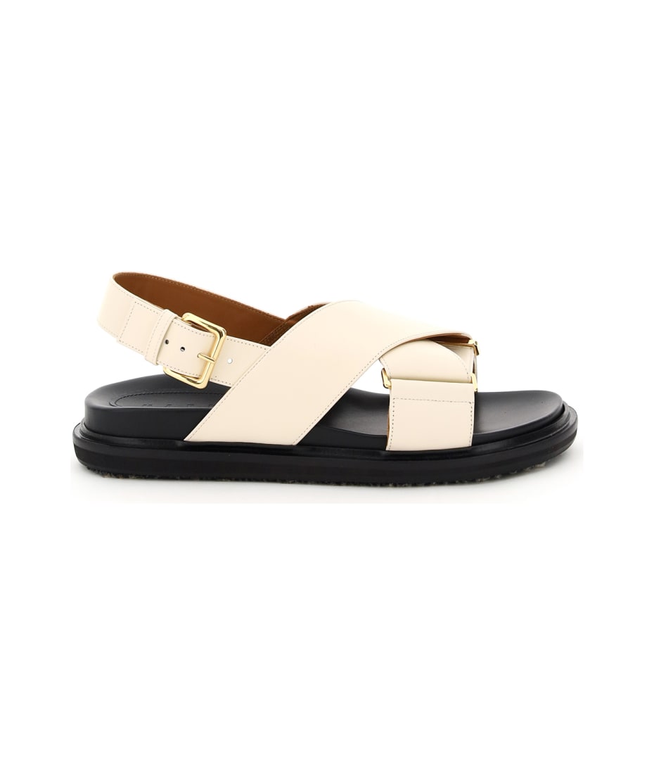 VIP【送料無料・関税込み】人気 Marni Ivory Leather Sandals Marni Ivory Leather Sandals | italist