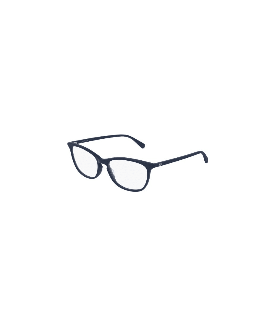 メガネ GUCCI Gucci - GG0549O - 003 blue blue transparent Gucci Eyeglasses Frames GG0549O 003 Navy Blue Gold Logos Cat