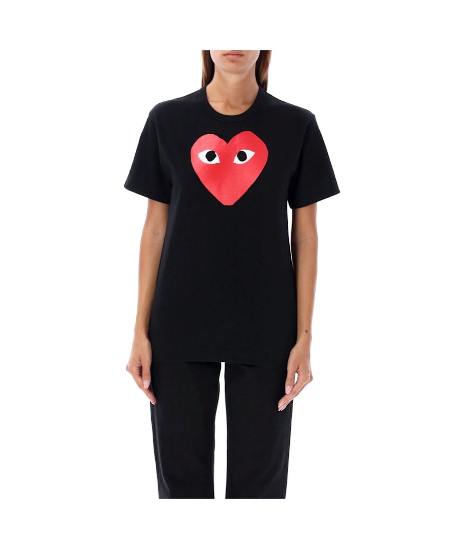 【Comme des Garcons PLAY】Big Heart T-Shirt COMME des GARCONS PLAY Inverted Big Heart T-Shirt 'Black' AZ