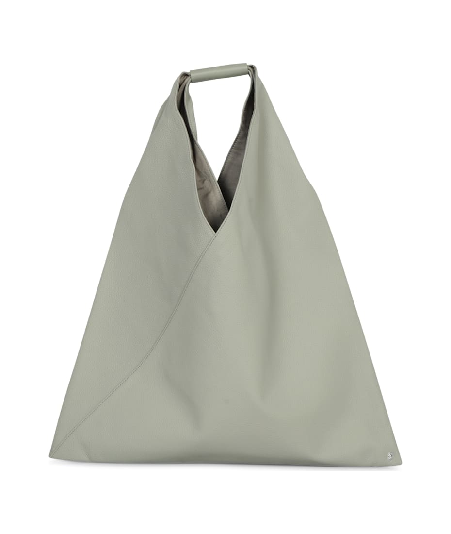 MM6 Maison Margiela Green Leather Triangle Bag | italist