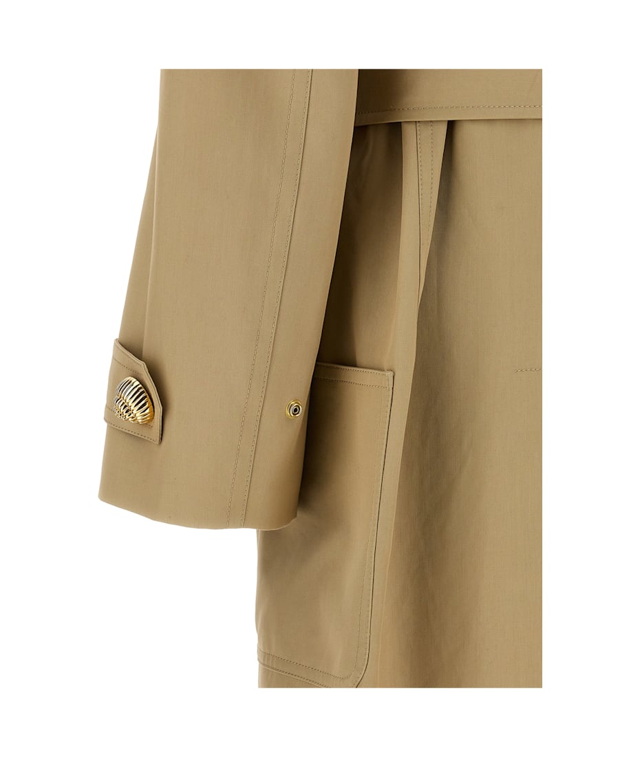 コート BALMAIN 'Chiocciola' button trench coat Beige Balmain 'chiocciola' Button Trench Coat | italist