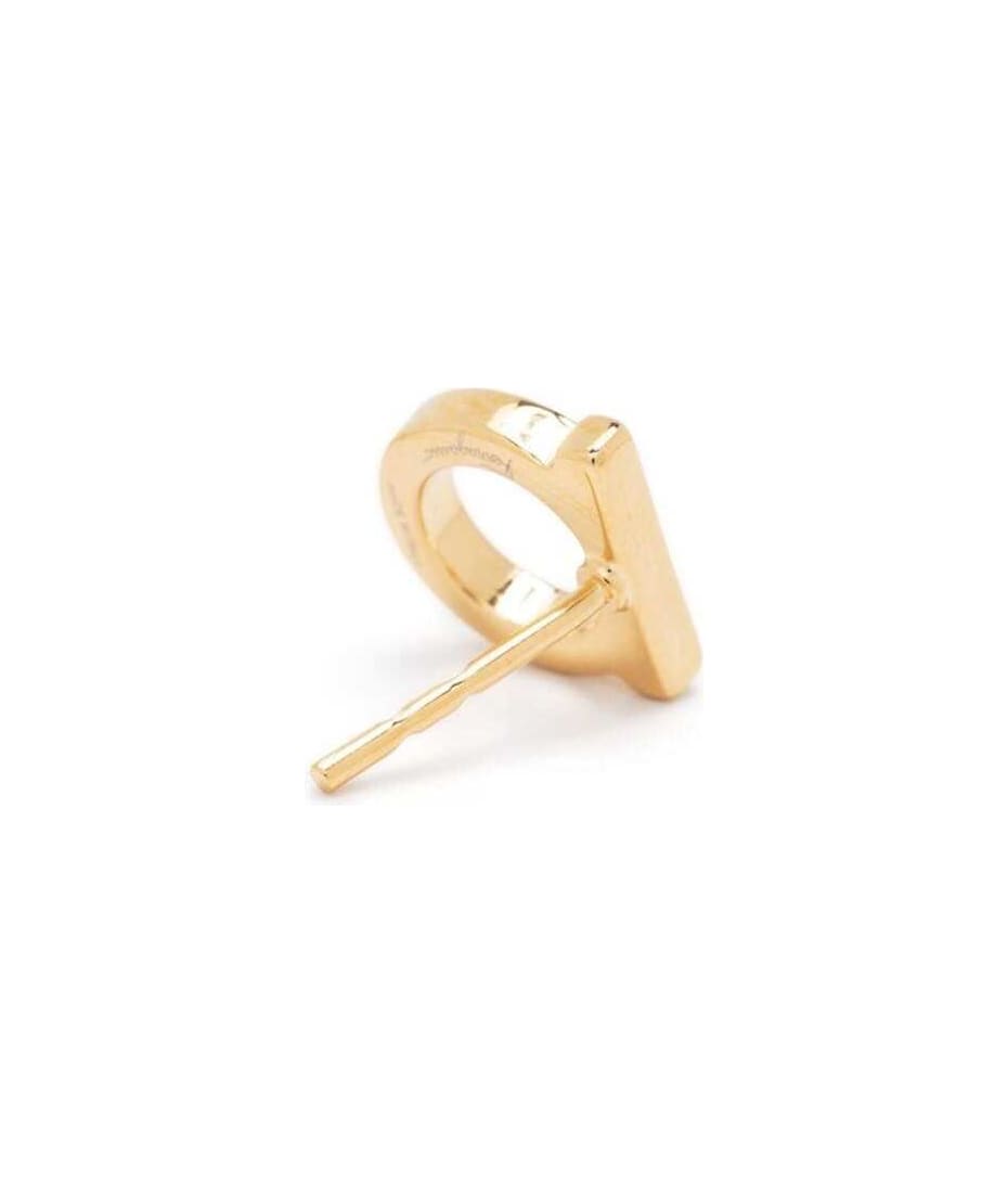 ピアス FERRAGAMO Gold-Colored Gancini Earrings in Brass Woman Ferragamo Gold-colored Gancini Earrings In Brass Woman