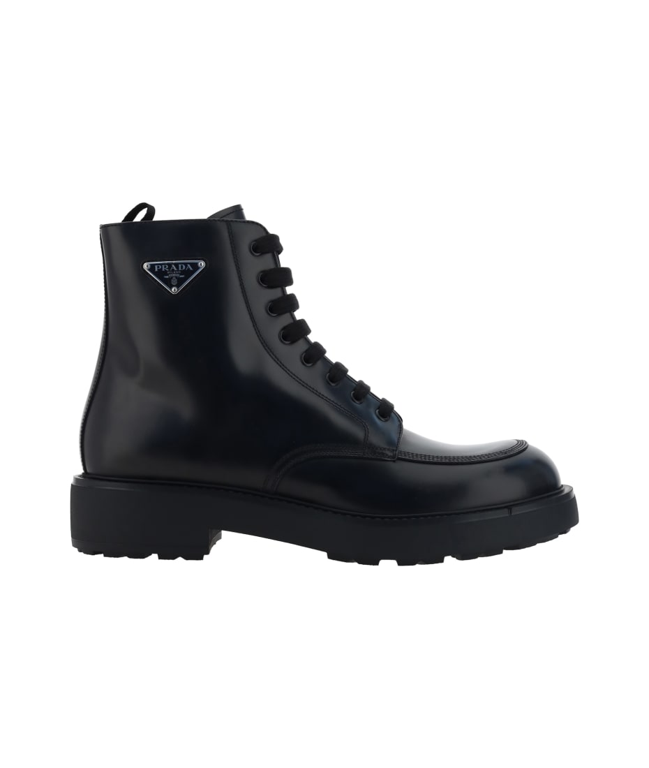 【送料&関税込】Prada Ankle Boots Prada Calfskin Block-Heel Ankle Boots | Neiman Marcus
