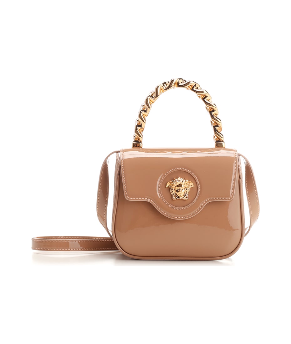 【関税込み】Versace ベージュ ミニ 'La Medusa' バッグ VERSACE Mini La Medusa Leather Shoulder Bag Versace
