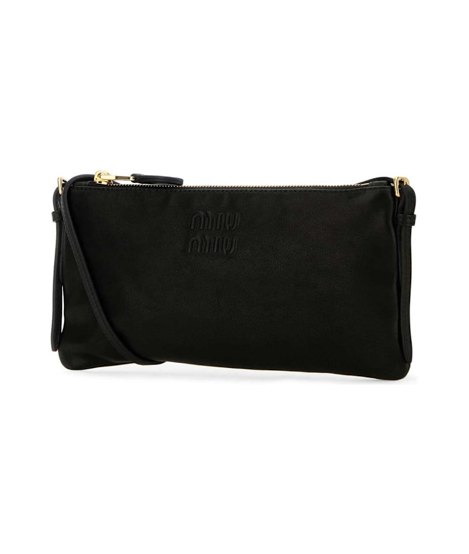 Miu Miu｜ (5JF136 2F6T F0002) Miu Miu Black Leather Crossbody Bag | italist