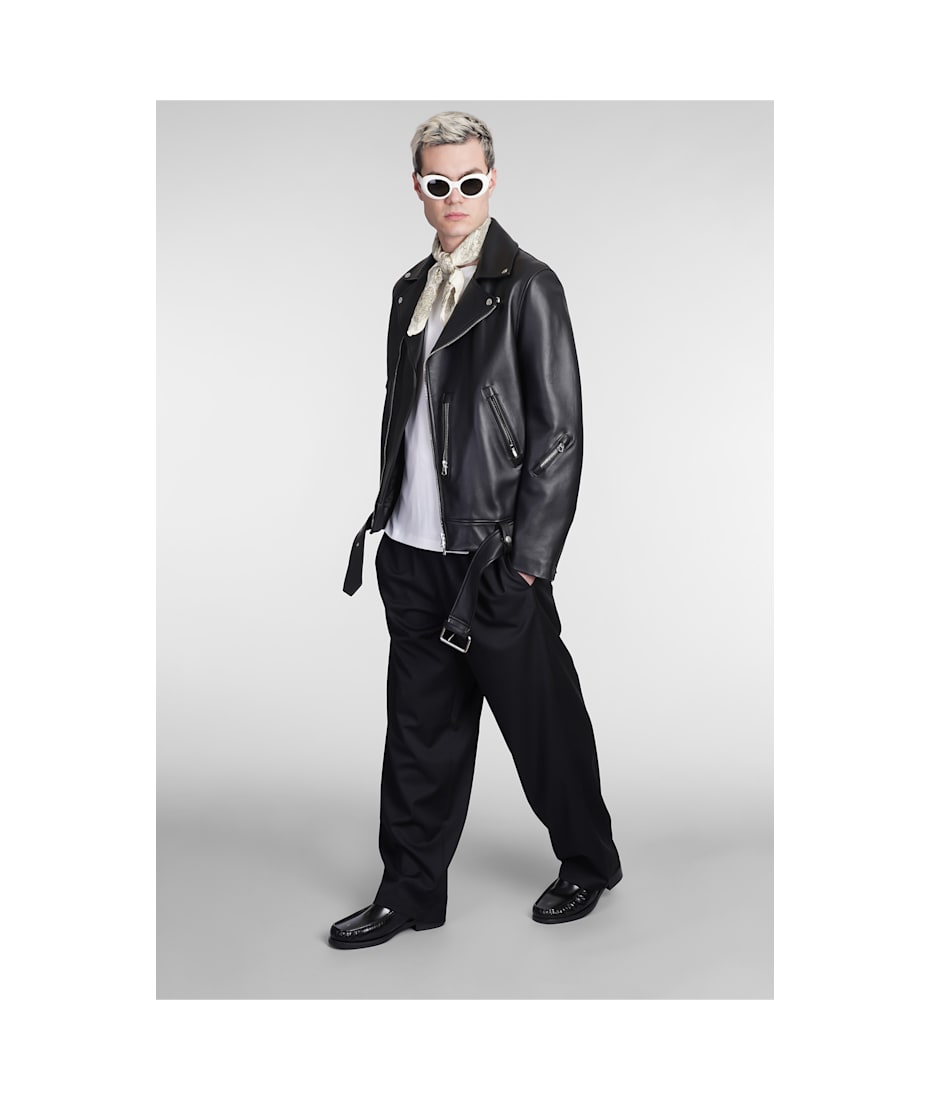 Acne Studios Nate Clean Biker Jacket In Black Leather | italist