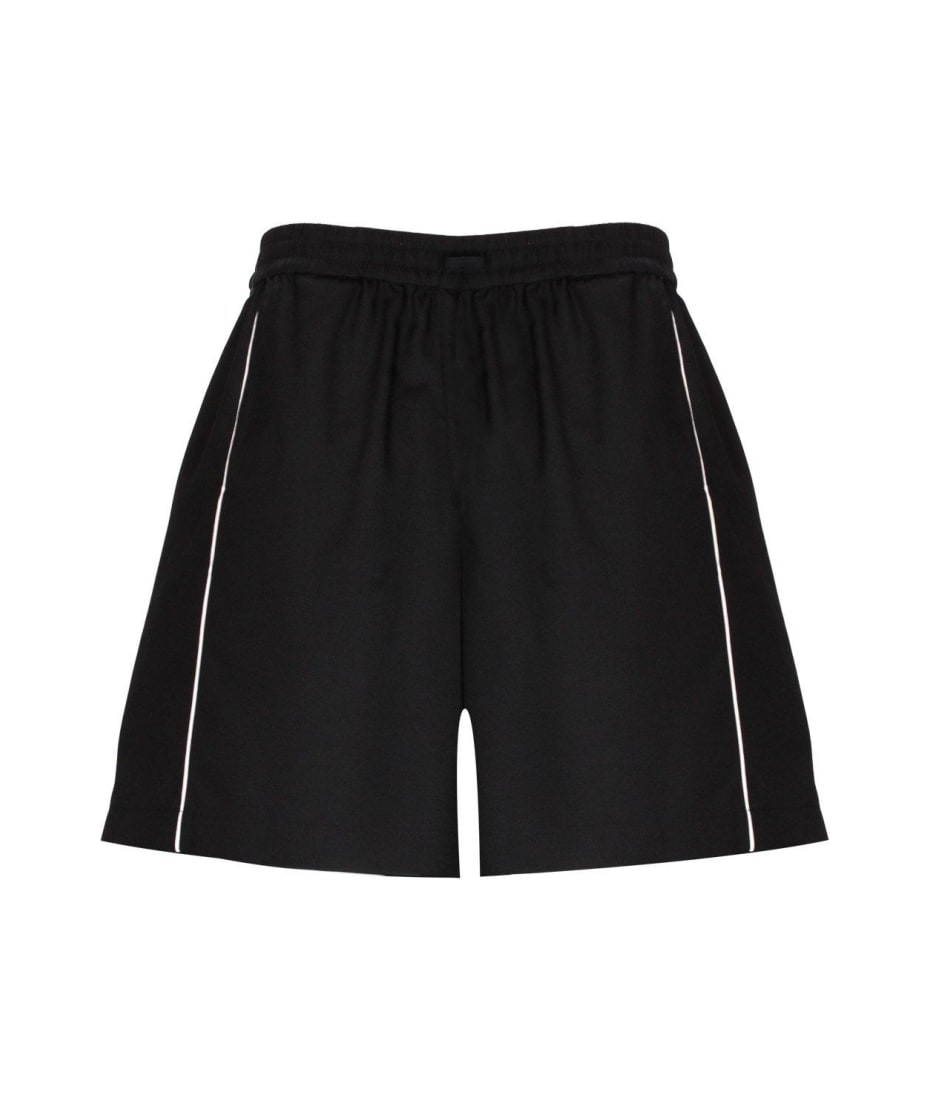 Valentino Gala Side-stripe Drawstring Shorts - Black