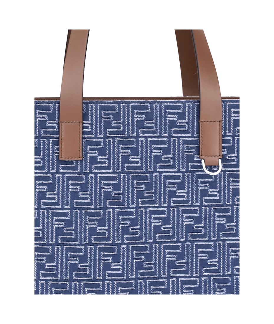 Fendi Embroderied Denim Tote Bag | italist