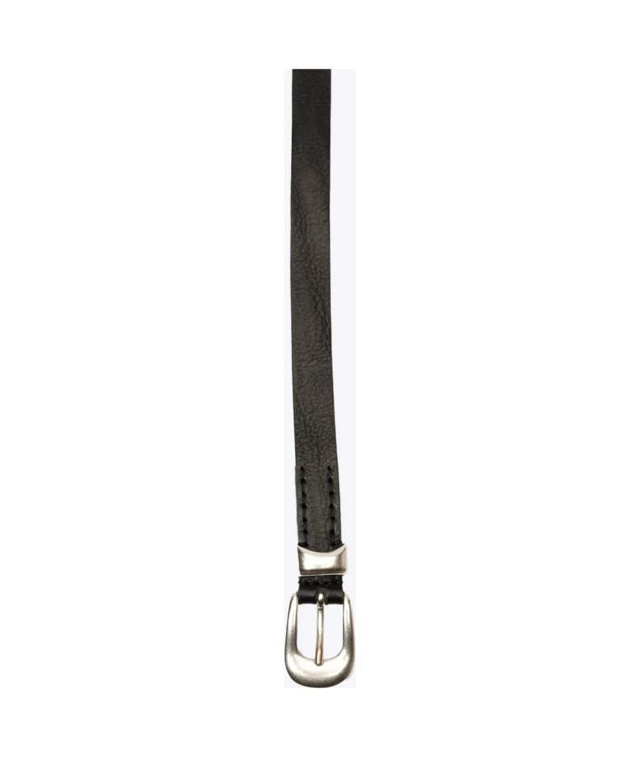 Our Legacy 2 Cm Belt Black leather belt - 2 cm belt
