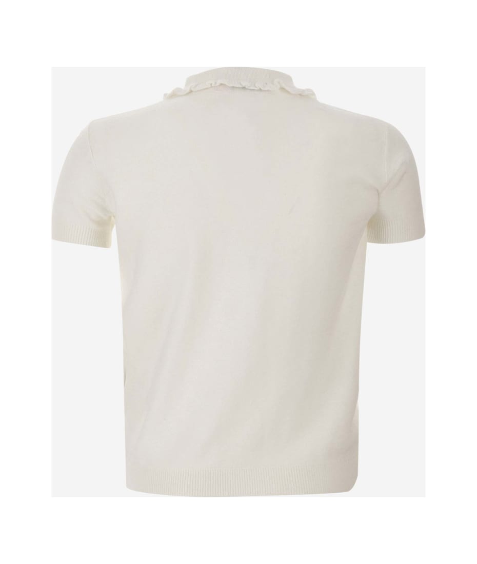 Bonpoint Cotton And Linen BOSS Polo Shirt - White