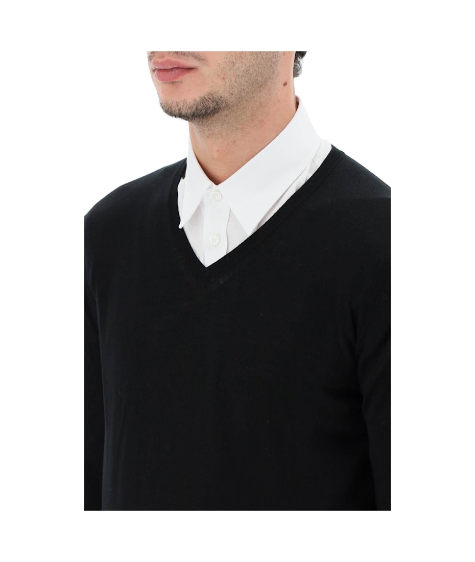 Super Fine Merino Wool V-neck Sweater Drumohr | italist