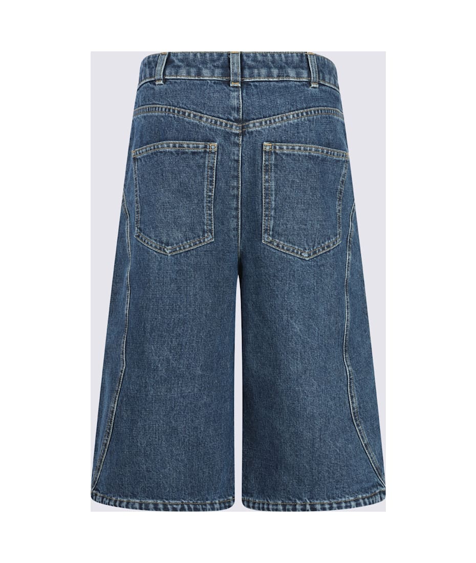 デニム・ジーパン GIVENCHY Woman Jeans Blue BW51555YCA 420 GIVENCHY Wide-Leg Washed-Denim Jeans in Blue | endource