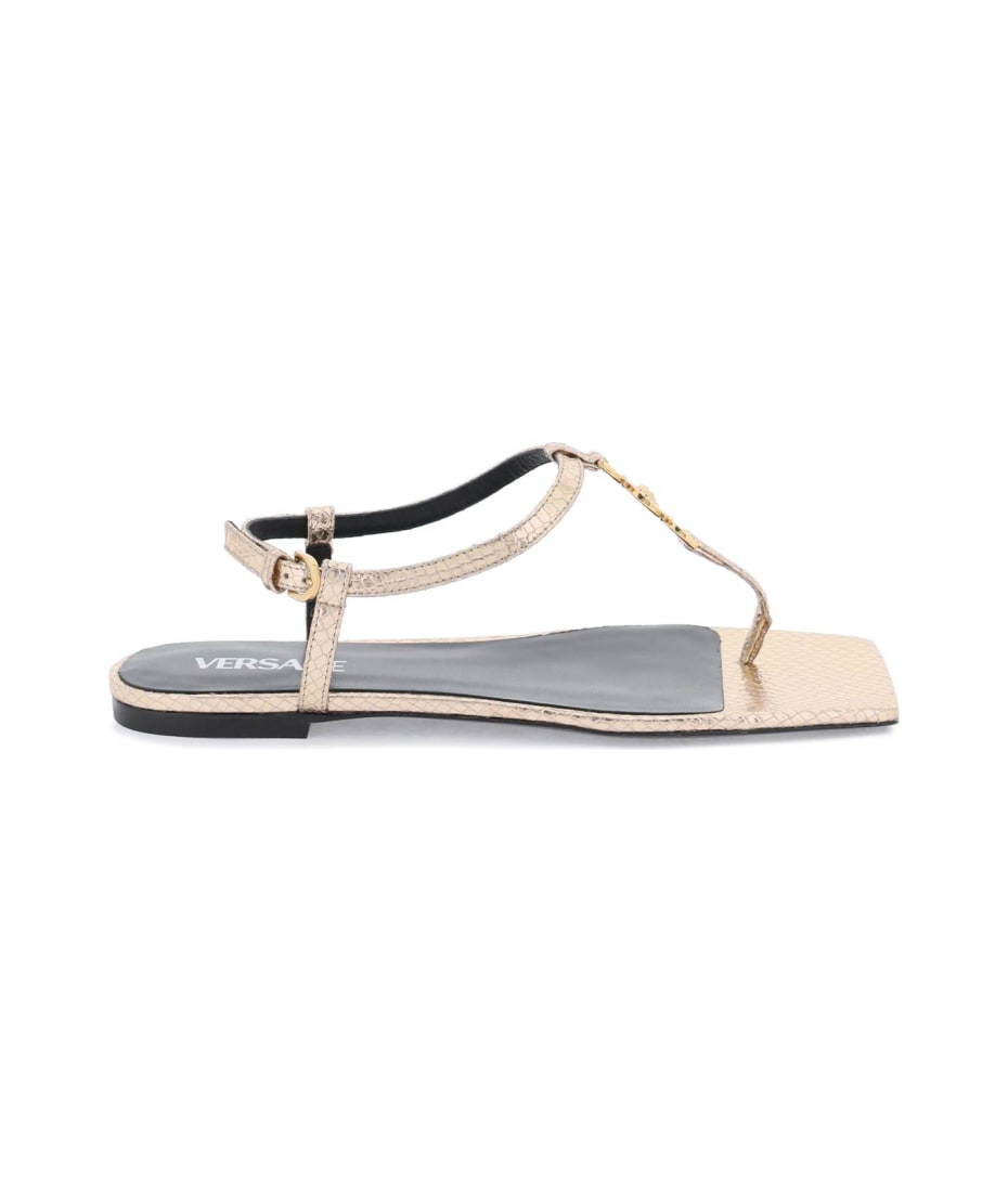【関税＆送料込み】Versace 'Medusa '95' Sandals Medusa '95 Satin Sandals 115 mm Black,Gold | VERSACE US