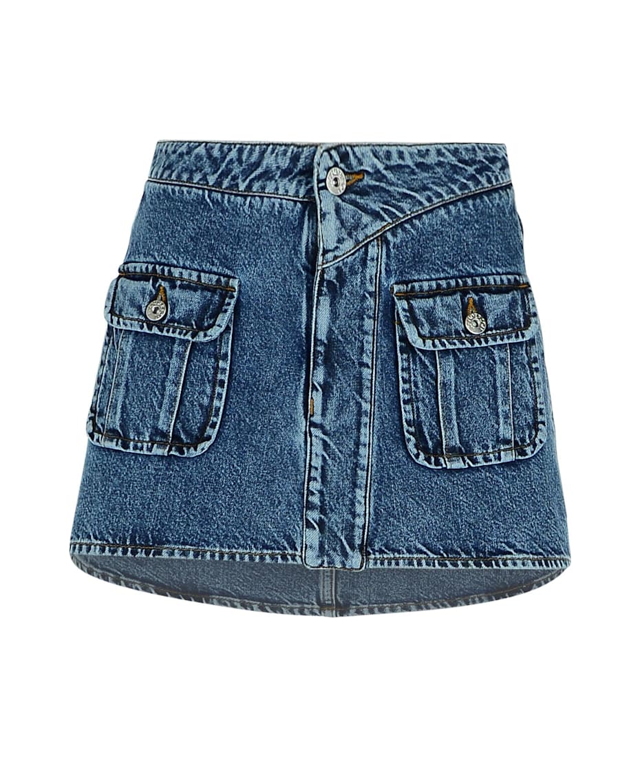 J.W. Anderson Blue Denim Miniskirt | italist J.W. Anderson Blue Denim Miniskirt | italist