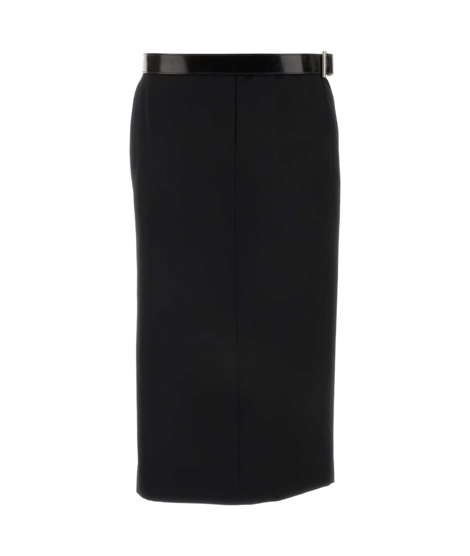 スカート Prada Black Gabardine Skirt Prada Black Gabardine Skirt | italist