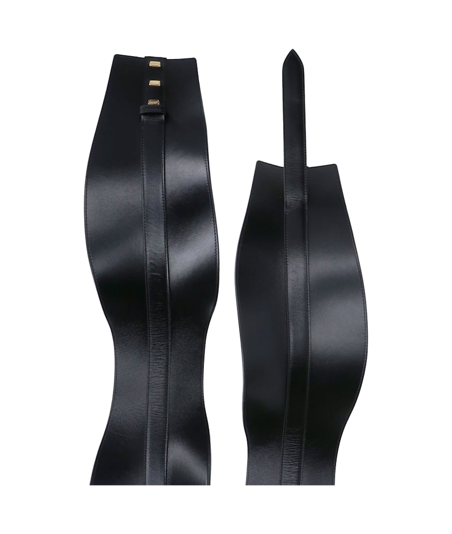 【関税込み】ALAIA ブラック Neo Bustier ベルト ALAÏA BLACK NEO BUSTIER BELT IN LEATHER |ALAÏA CA