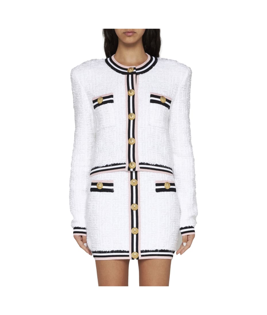 Balmain Monogram Knit Skirt | italist