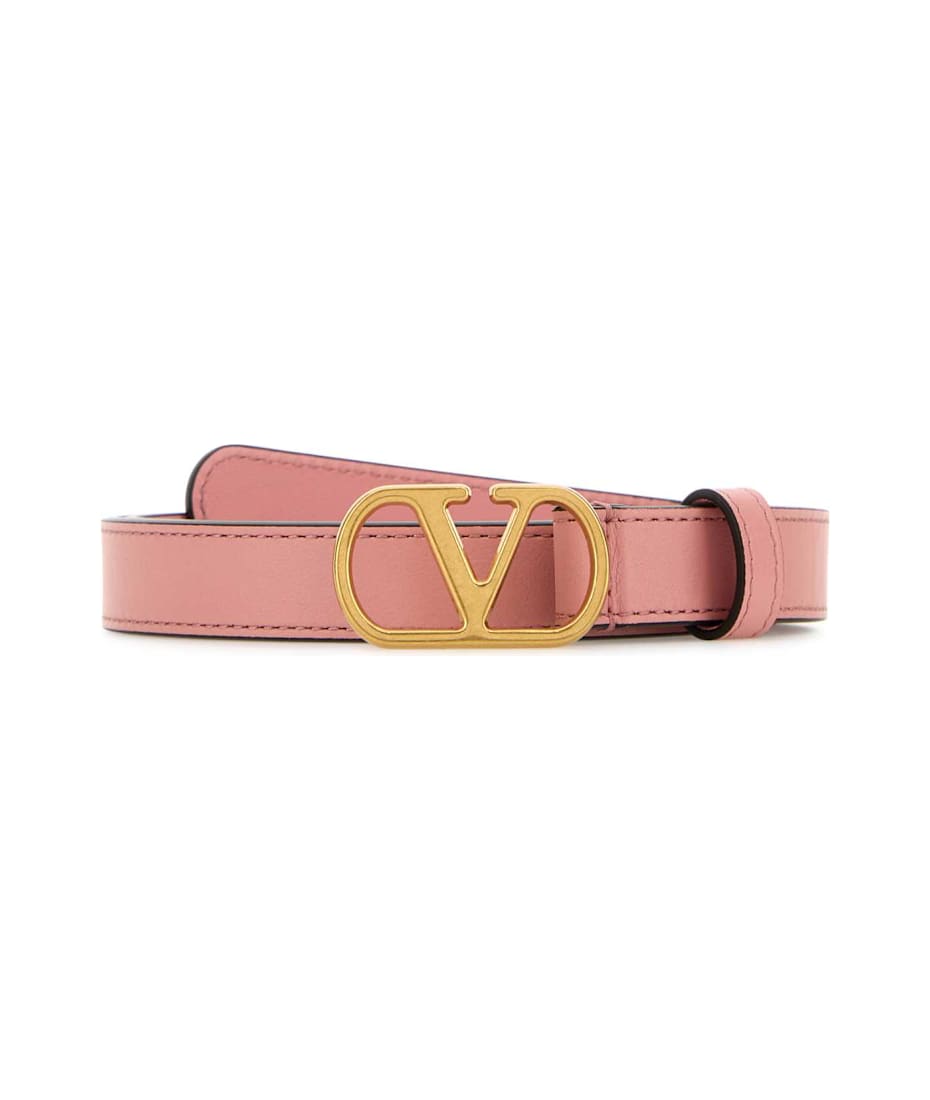 ベルト Valentino Garavani Pink Leather Vlogo Belt Valentino Garavani Pink Leather Vlogo Belt | italist, ALWAYS