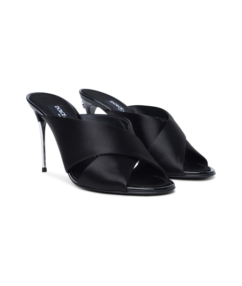 【関税込み】dolce & gabbana Satin sandals Satin sandals in Black for Women | Dolce&Gabbana® US