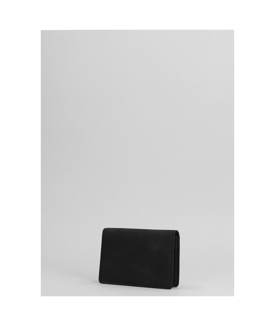 Yohji Yamamoto☆ ITALIAN LEATHER WALLET ブラック Yohji Yamamoto Wallet In Black Leather | italist