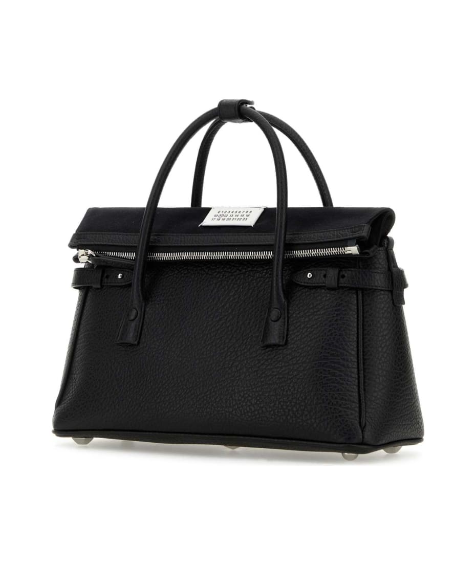 Maison Margiela Black Leather 5ac East West Handbag