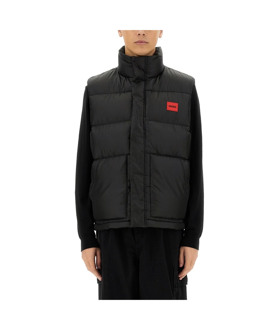 Water-repellent Vest With Red Logo Label