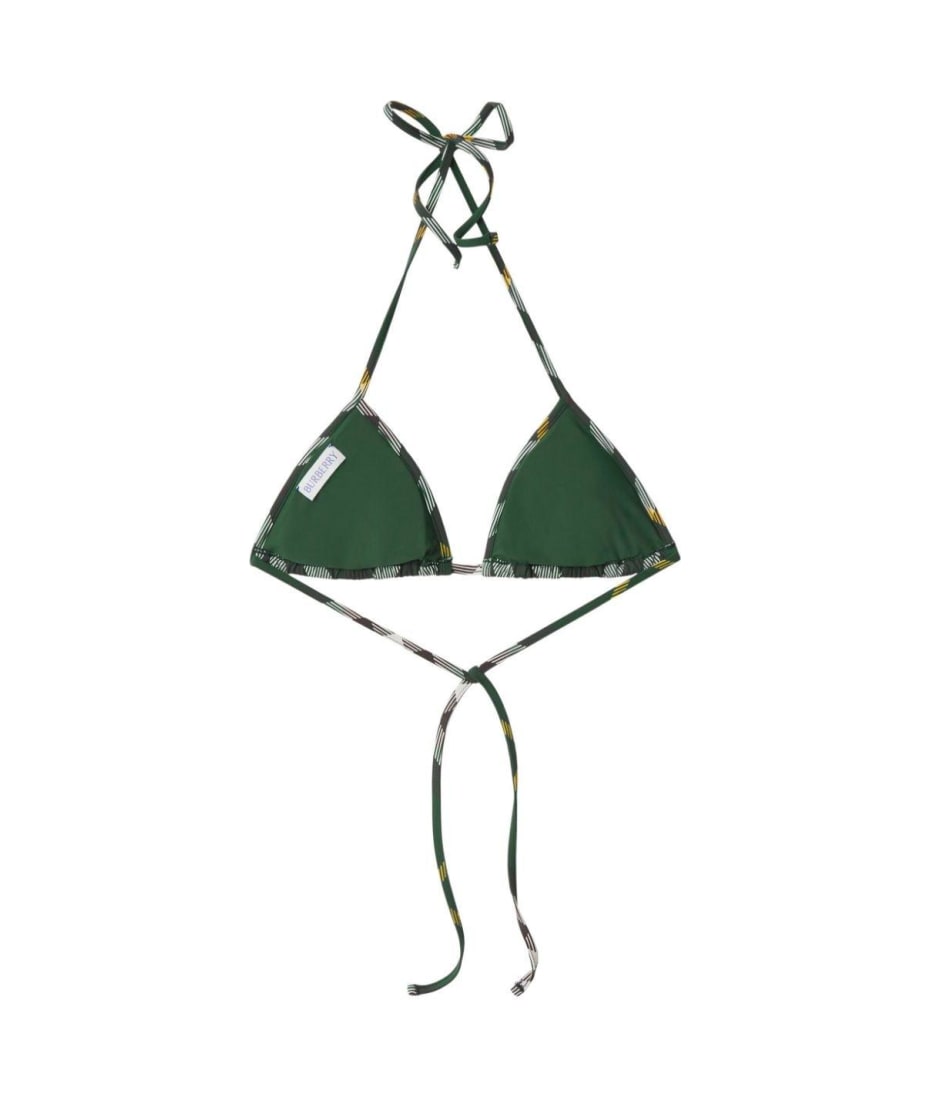Burberry Checked Halterneck Bikini Top | italist