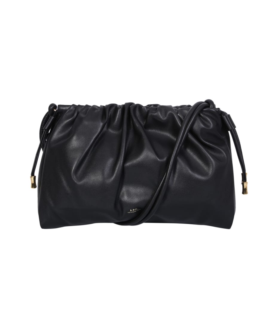 ☆A.P.C.☆ NINON SHOULDER BAG BLACK PUAATF61643LZZ PUAATF616 Ninon Shoulder bag - Recycled leather-look material | A.P.C.
