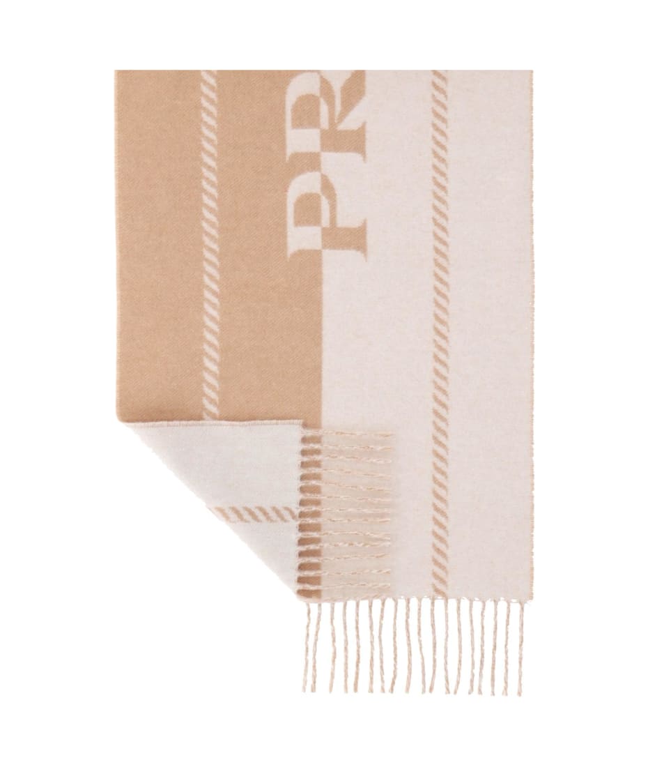 Prada Jacquard Wool Logo Scarf | italist