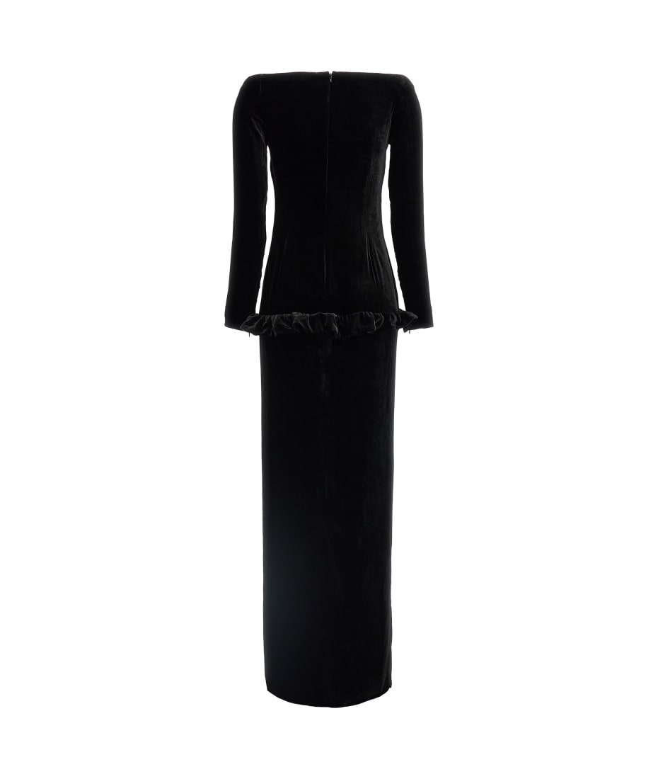 Alessandra Rich Velvet Off The Shoulder Dress | italist