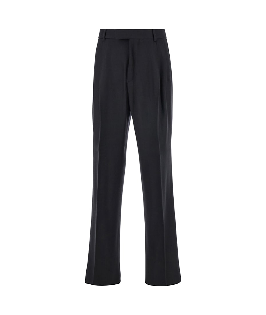 Ameri　BELT WAIST PANTS AMIRI Black Pants With Belt Loops And Front Pences In Wool