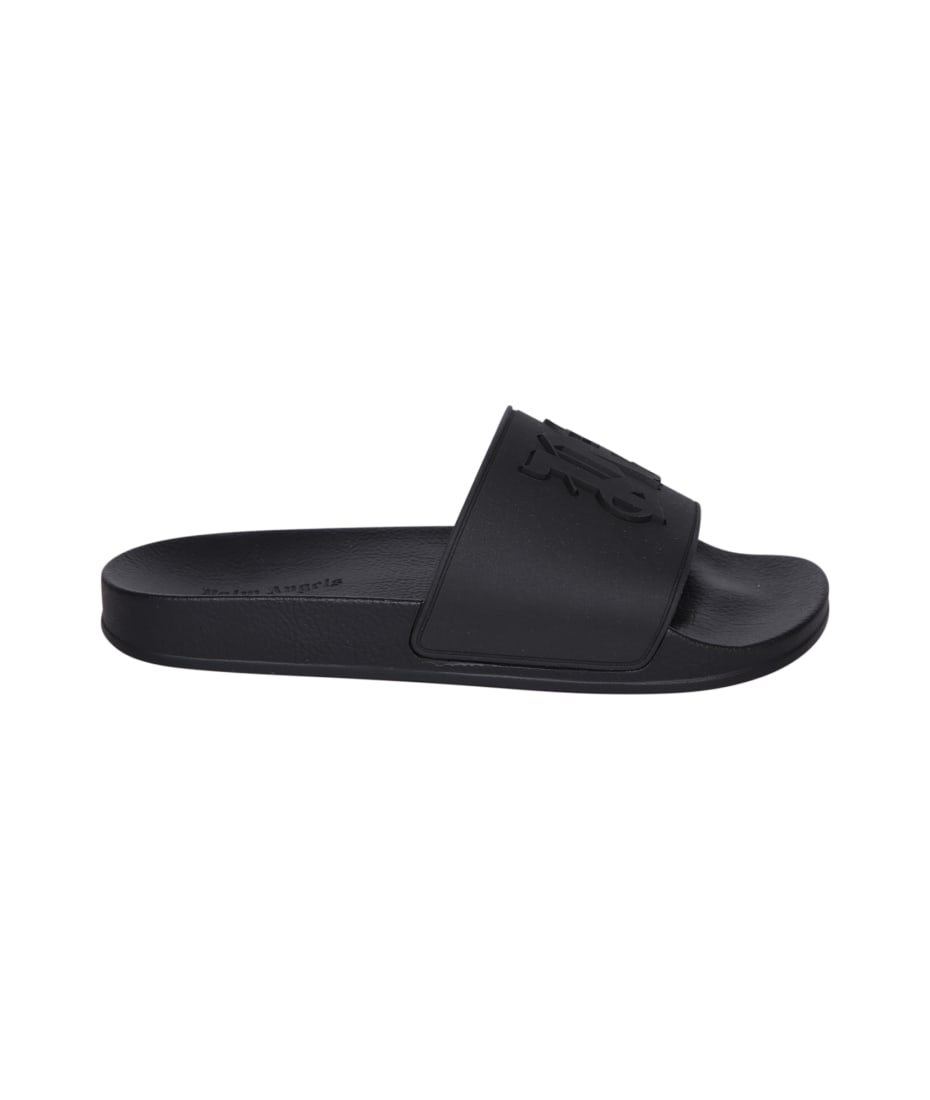 Palm Angels Black Monogram Slides