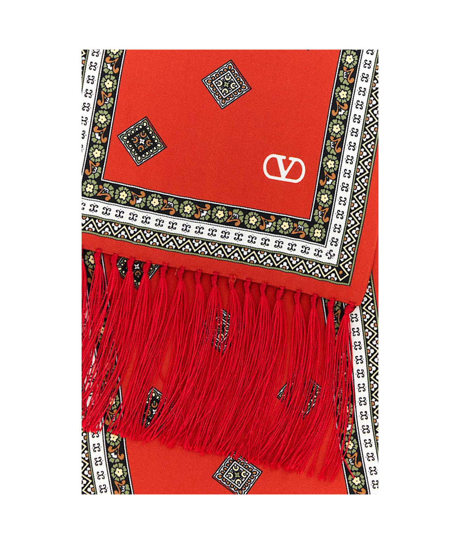 マフラー・ストール 25ssVALENTINO GARAVANI Printed Silk Bandeaux Chamber Foulard Valentino Garavani Printed Silk Bandeaux Chamber Foulard