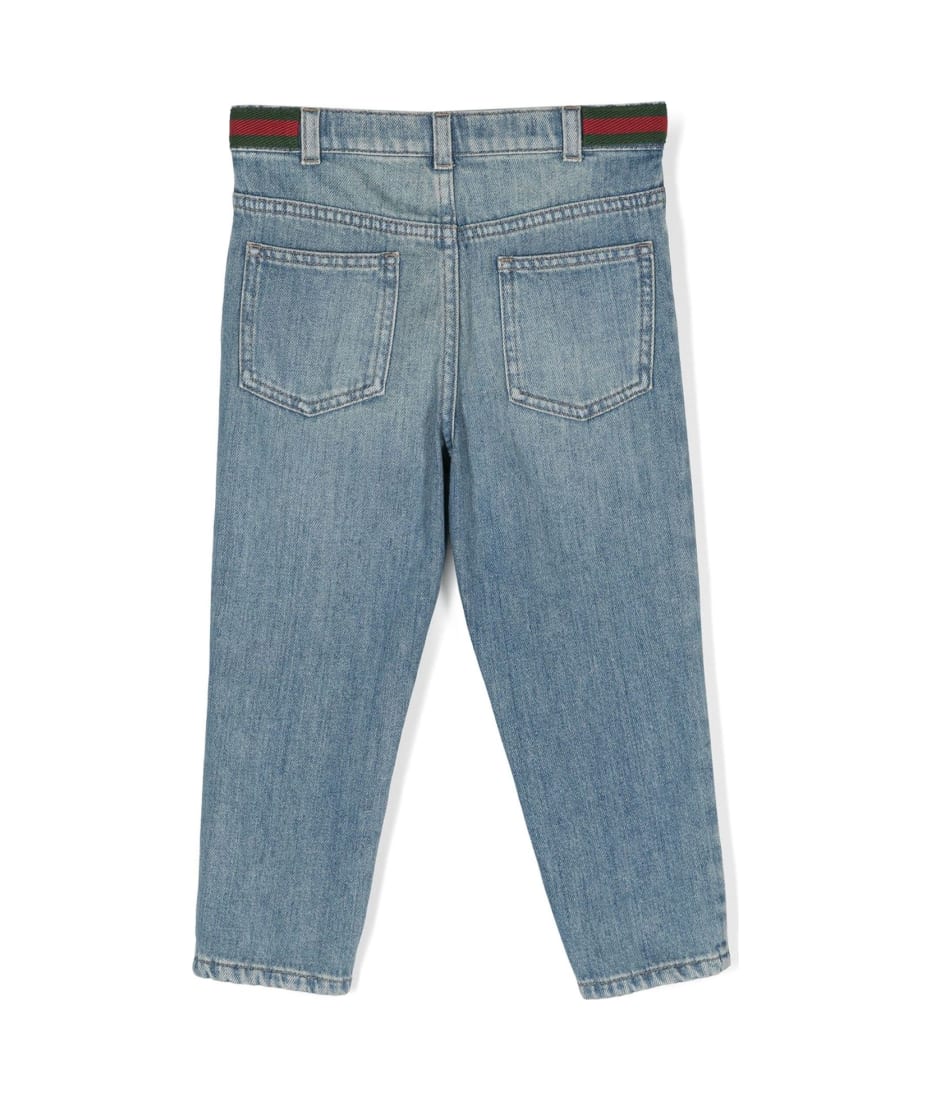 【超ポイント祭?期間限定】 Gucci Kids Jeans Blue | italist ボトムス・スパッツ