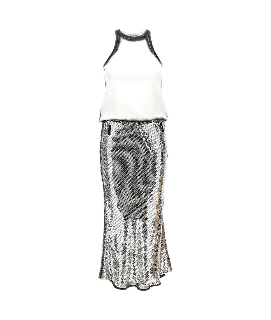 【関税込み】THE ATTICO Sequin dress The Attico sequin-embellished Minidress | Neutrals | FARFETCH UK
