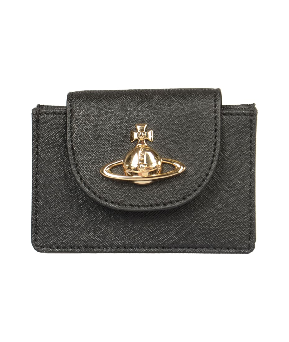 【VIVIENNE WESTWOOD】Women's Saffiano Flap Card Holder Vivienne Westwood Saffiano Flap Card Holder | italist