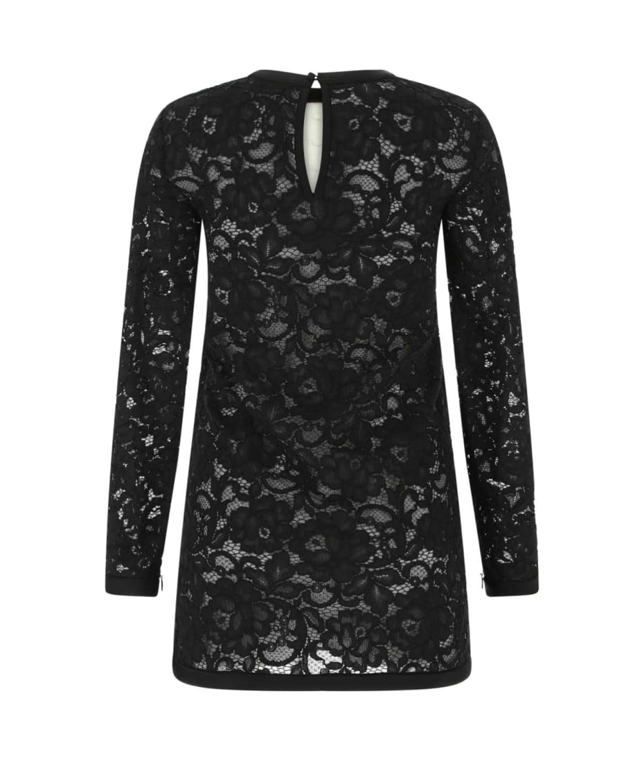 ワンピース SAINT LAURENT Black Lace Dress Saint Laurent Black Lace Mini Dress | italist